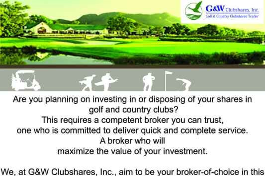 Association for Inbound Golf Tourism Philippines (AIGTP) | G&W Clubshares Inc. Offerings